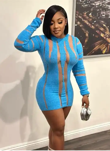 Sexy Light Blue Dress