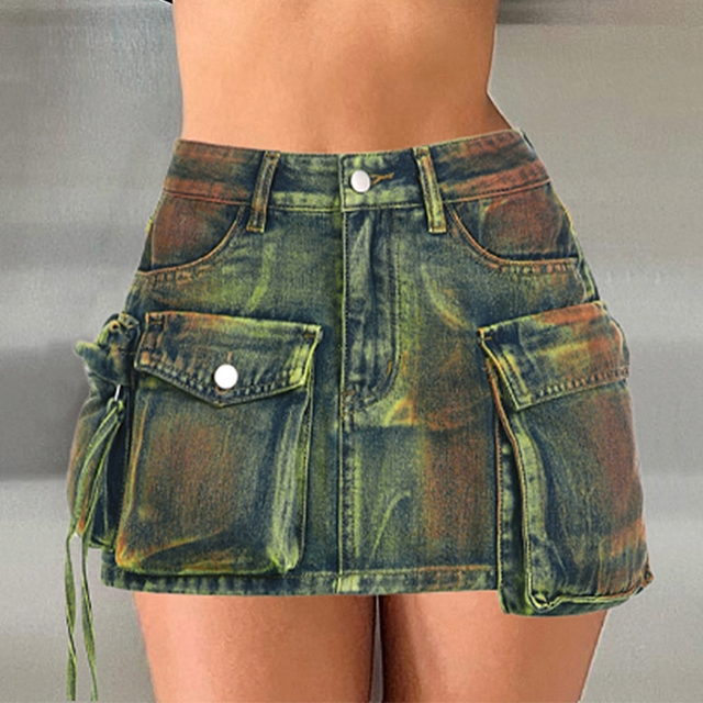 Tie Dye Pocket Mini Skirt